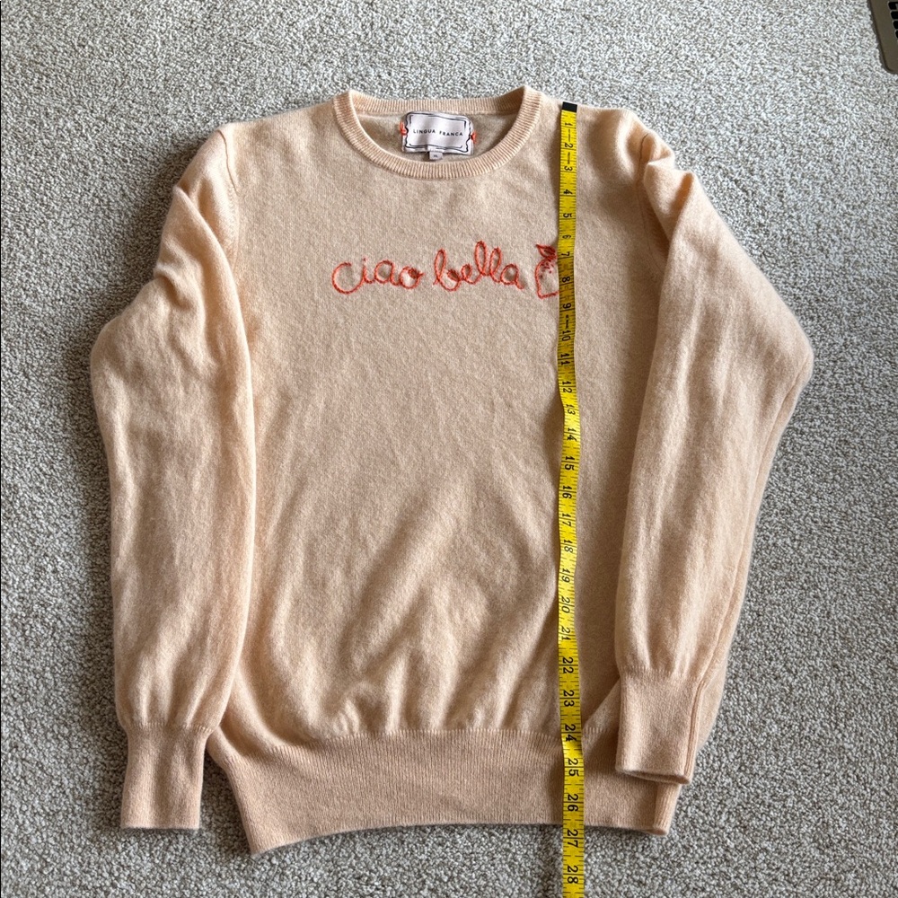 Lingua Franca Ciao Bella with Lemon Cashmere Sweater - Picture 4 of 4